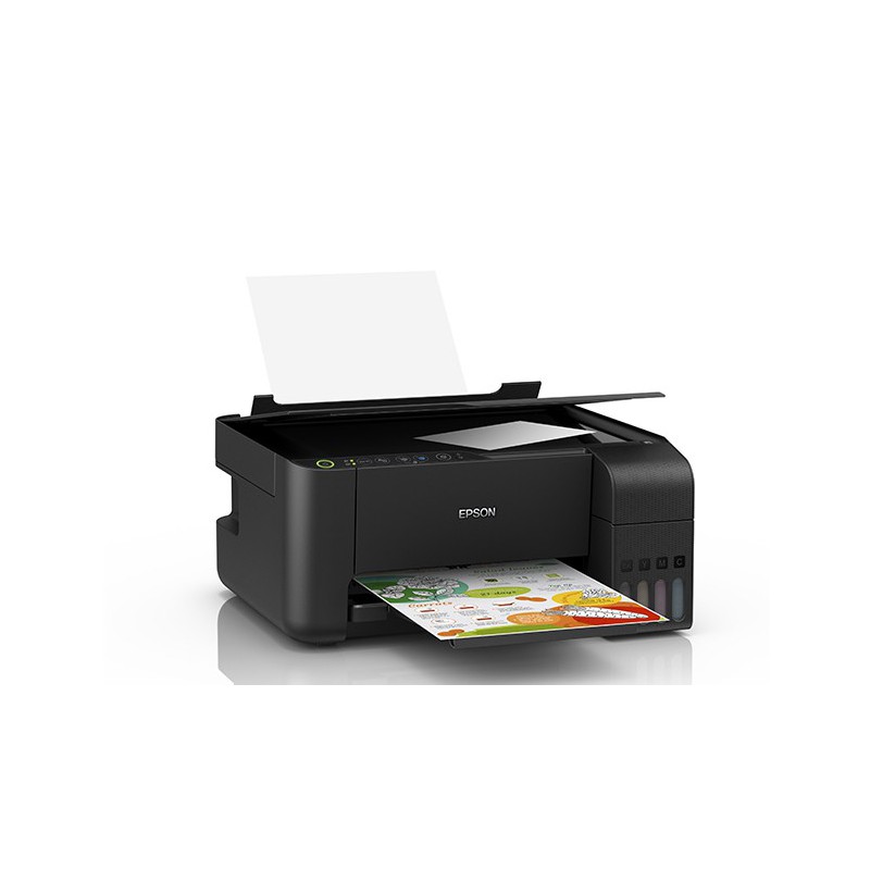 Impresora a color multifunción Epson EcoTank L3250 con wifi negra 110V