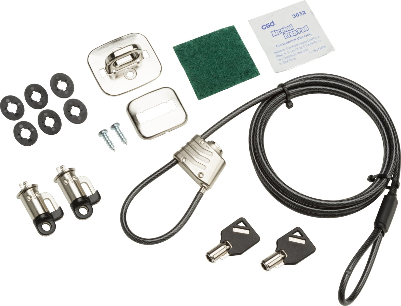 <b>REF: 3XJ17AA</b> | Kit de seguridad HP Business PC Lock v3, Negro - Previene la manipulación del chasis y asegura tu PC y monitor en entornos de trabajo y áreas públicas con el económico Kit de Seguridad para PC Empresarial HP v3. Incluye llave y cables de seguridad para una protección eficaz.